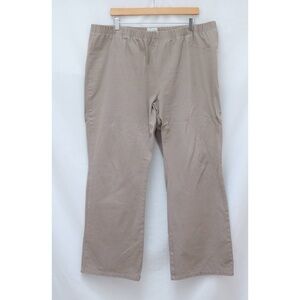 FDJ Plus Size Pull-On Pants 20WP Beige Sand straight bootcut curvy stretch cotto